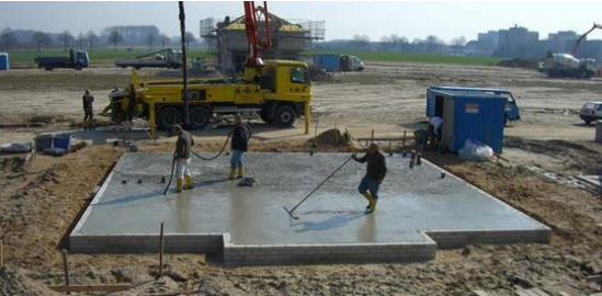 輕鋼別墅地基室內(nèi)地面澆筑施工