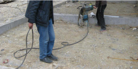 輕鋼別墅地基回填土手扶打夯機施工圖